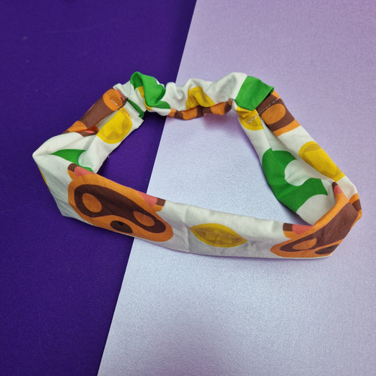 Raccoon character headband with elastic