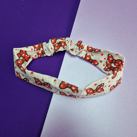 Bow Mouse headband with elastic